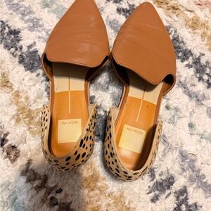 Dolce Vita Tan and Leopard Women's Flats Size 8.5
